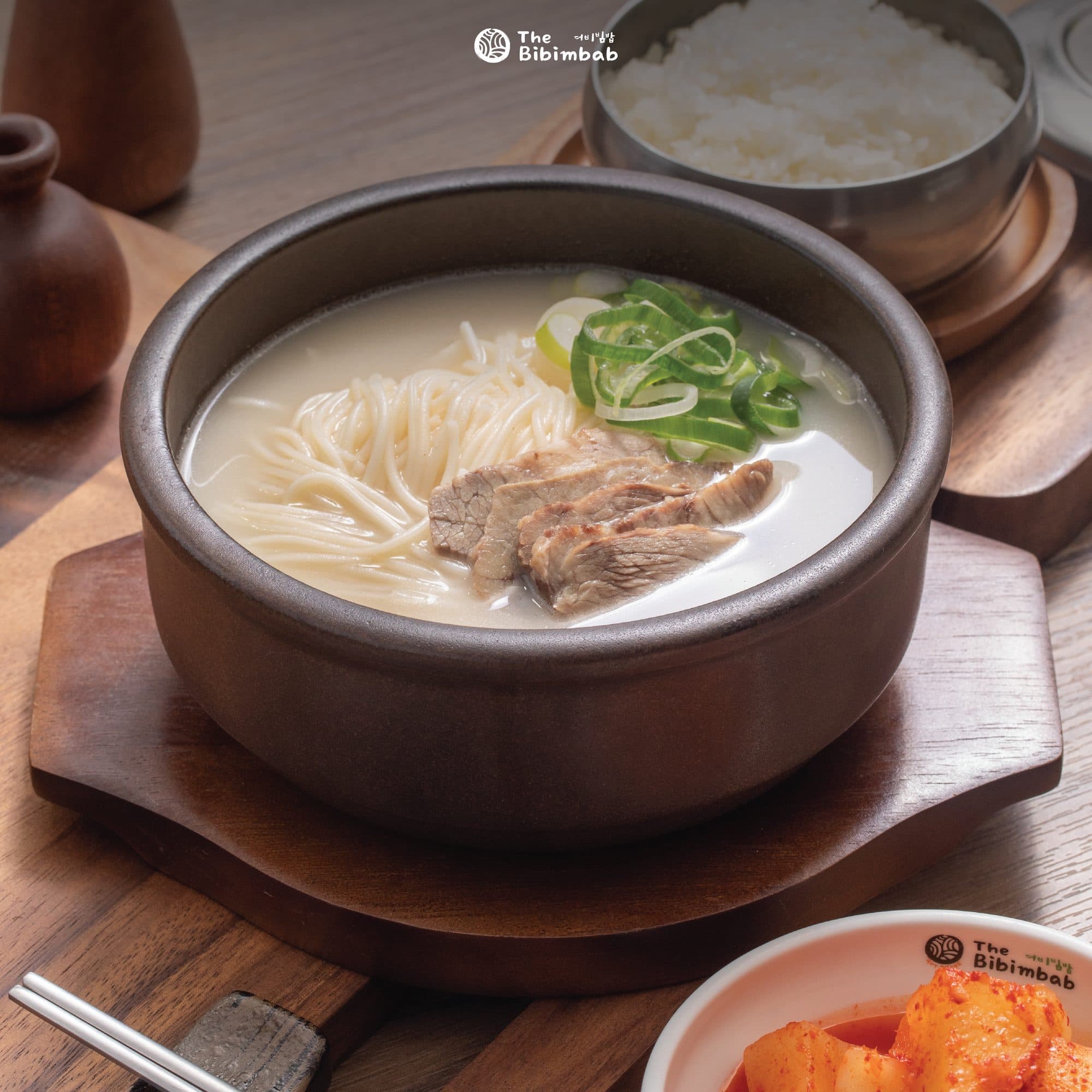 Beef noodle soup with rice